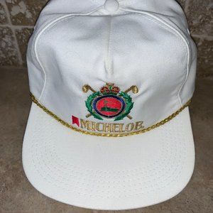 Michelob Vintage 90's PGA Beer Hat with Gold Rope